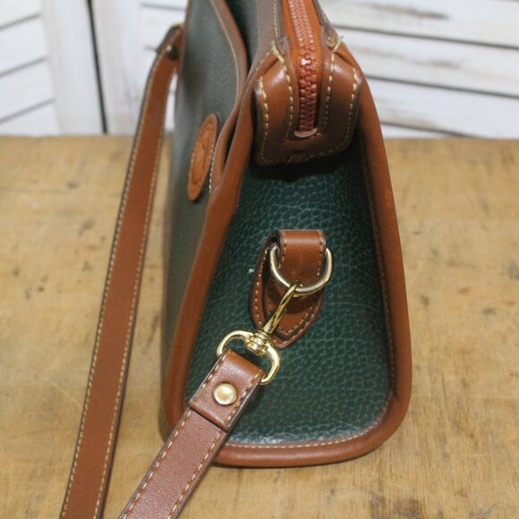 Dooney & Bourke Forest Green and Tan Crossbody Bag - Picture 5 of 10